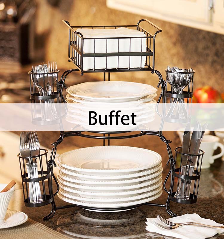 Buffet-Geschirr-Arrangement